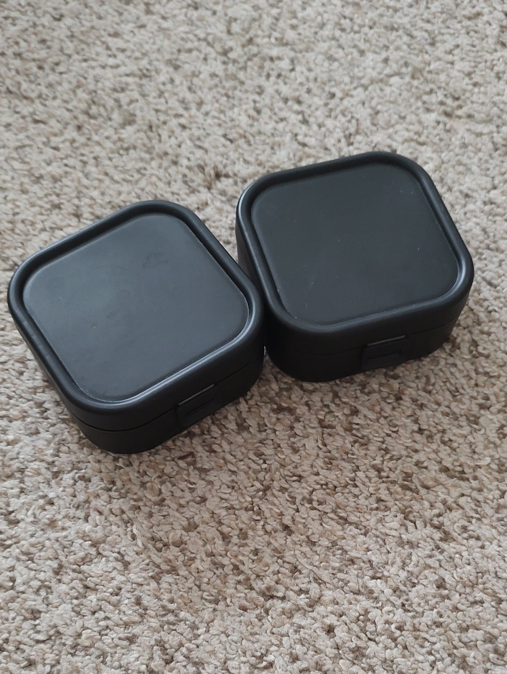 Compact Black Square Storage Cases - Set of 2